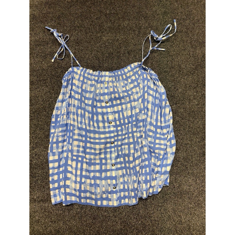 Lilly Pulitzer‎ Silvana Top Bennet Blue Feelin Beachy Size Medium Rayon #29689